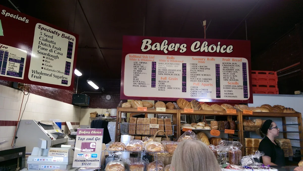 Menu, Bakers Choice