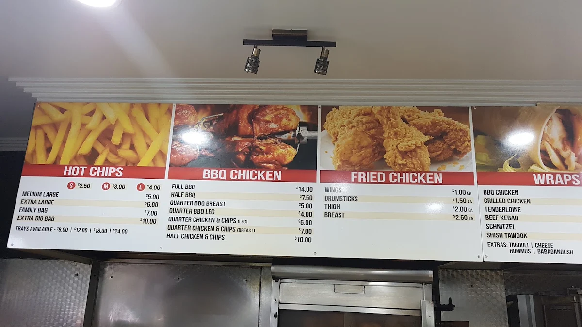 Menu, Arncliffe Chickens