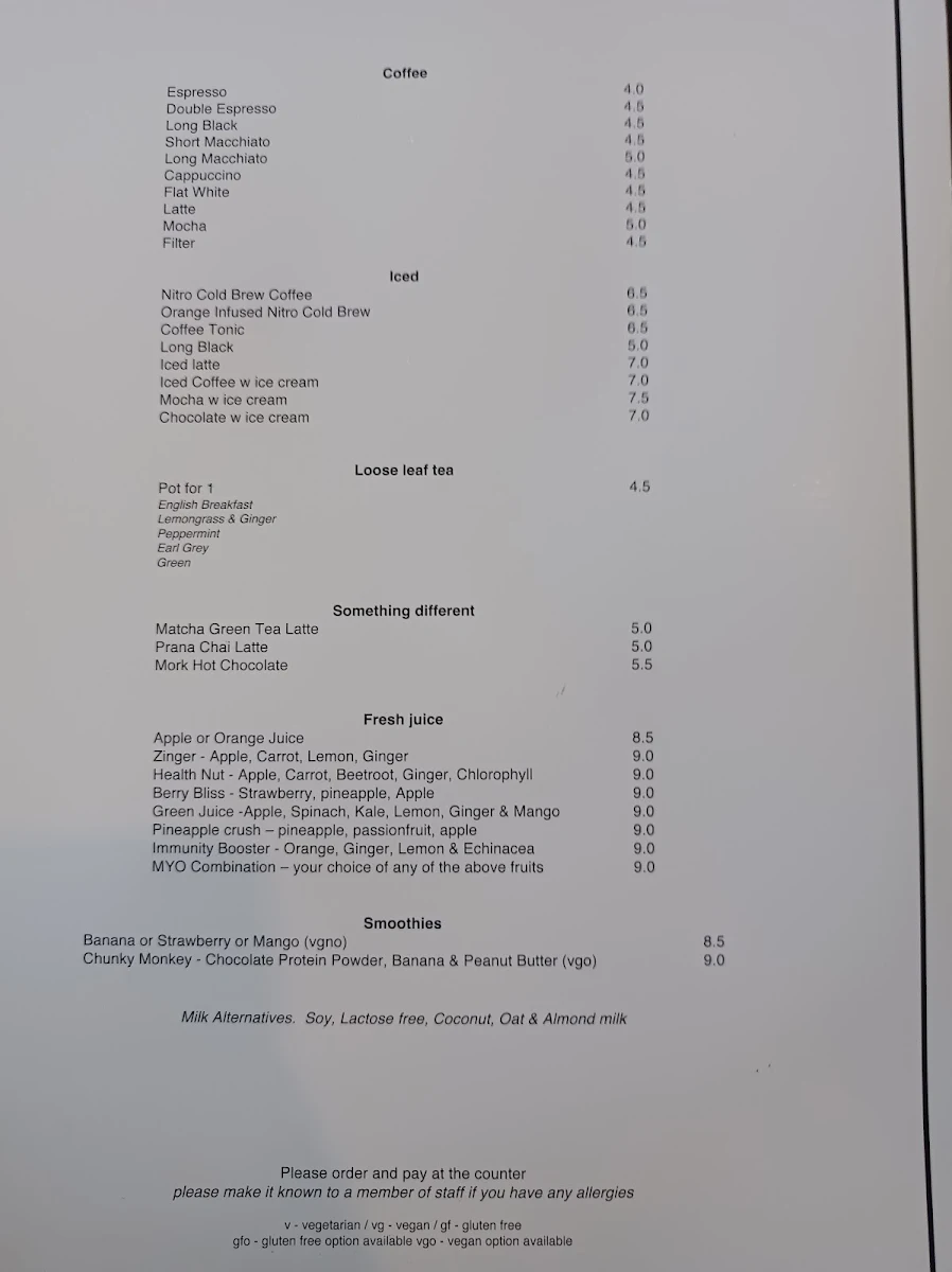 Menu, Source Foods