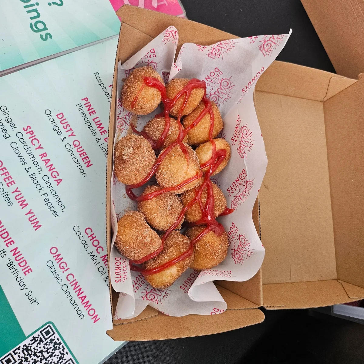 Menu, OMG Decadent Donuts Melton