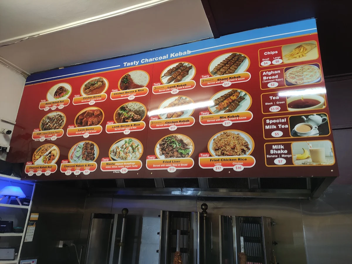 Menu, TASTY CHARCOAL KEBAB