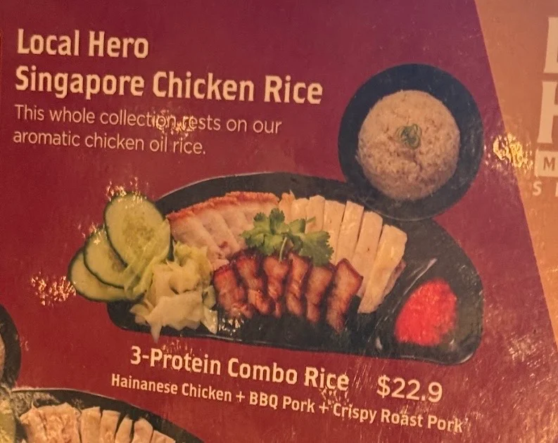 Menu, Local Hero Singapore QV