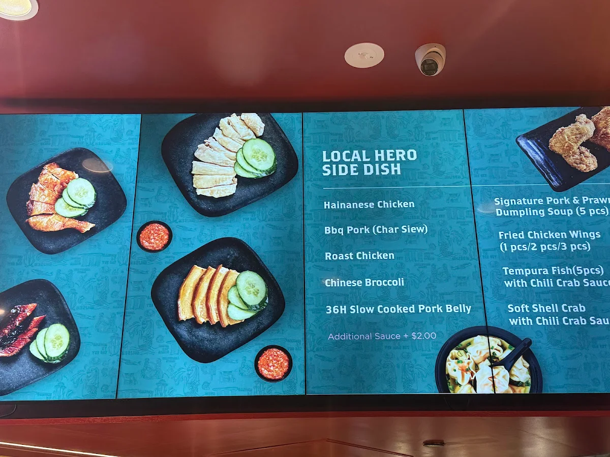 Menu, Local Hero Singapore QV