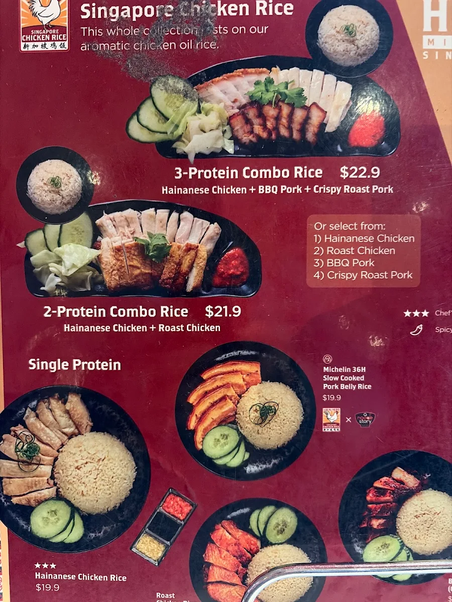 Menu, Local Hero Singapore QV