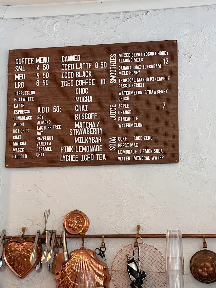 Menu, The Daily Cafe and Foodstore