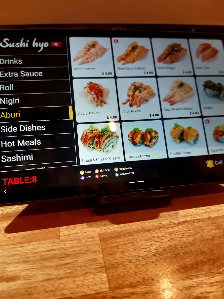 Menu, SUSHI HYO (YAMANTO)