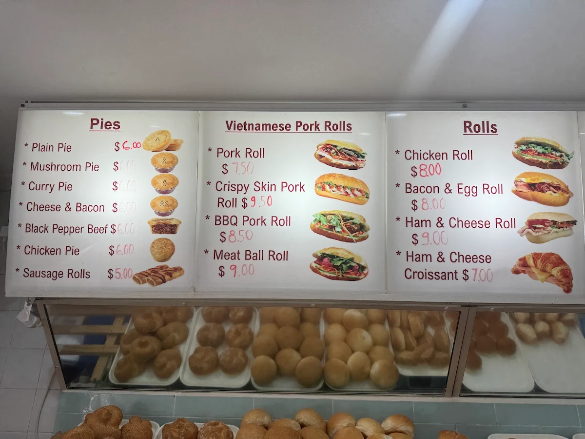 Menu, Queenie Bakery