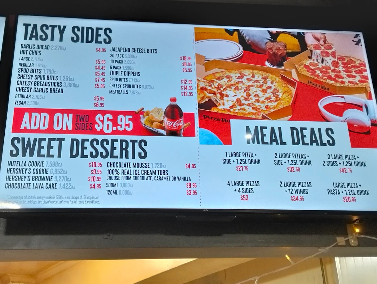 Menu, Pizza Hut Albany