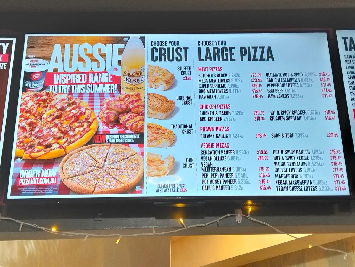 Menu, Pizza Hut Albany