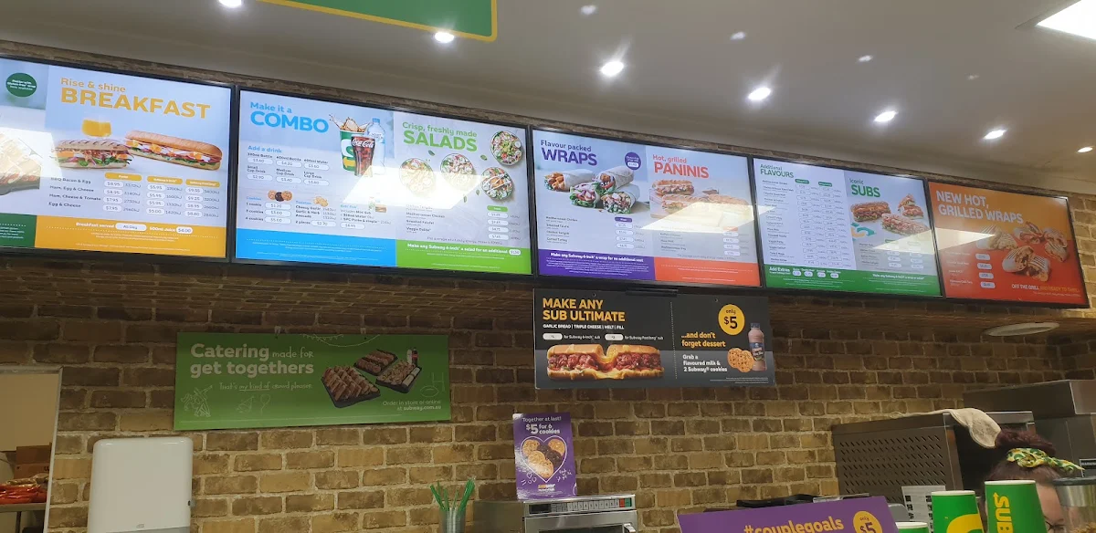Menu, Subway