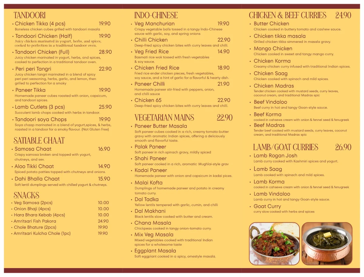 Menu, SATIABLE