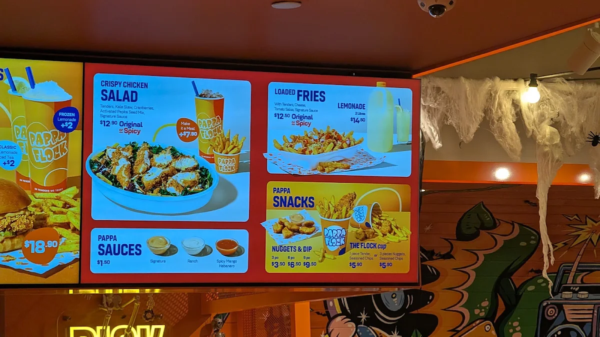 Menu, Pappa Flock - Mount Gravatt