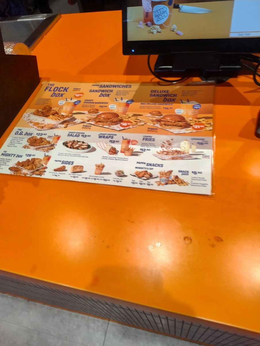 Menu, Pappa Flock - Mount Gravatt