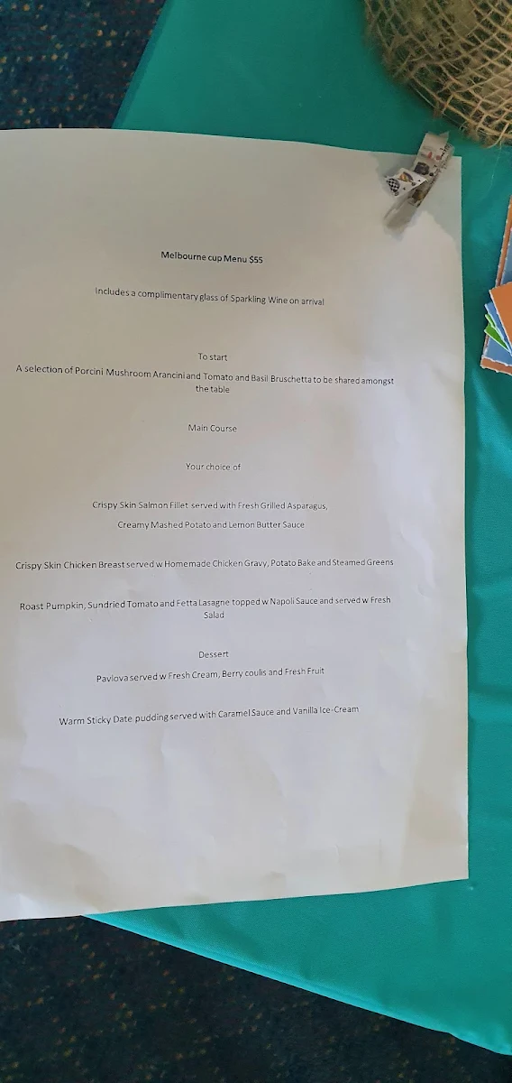 Menu, Bistro on Bywong