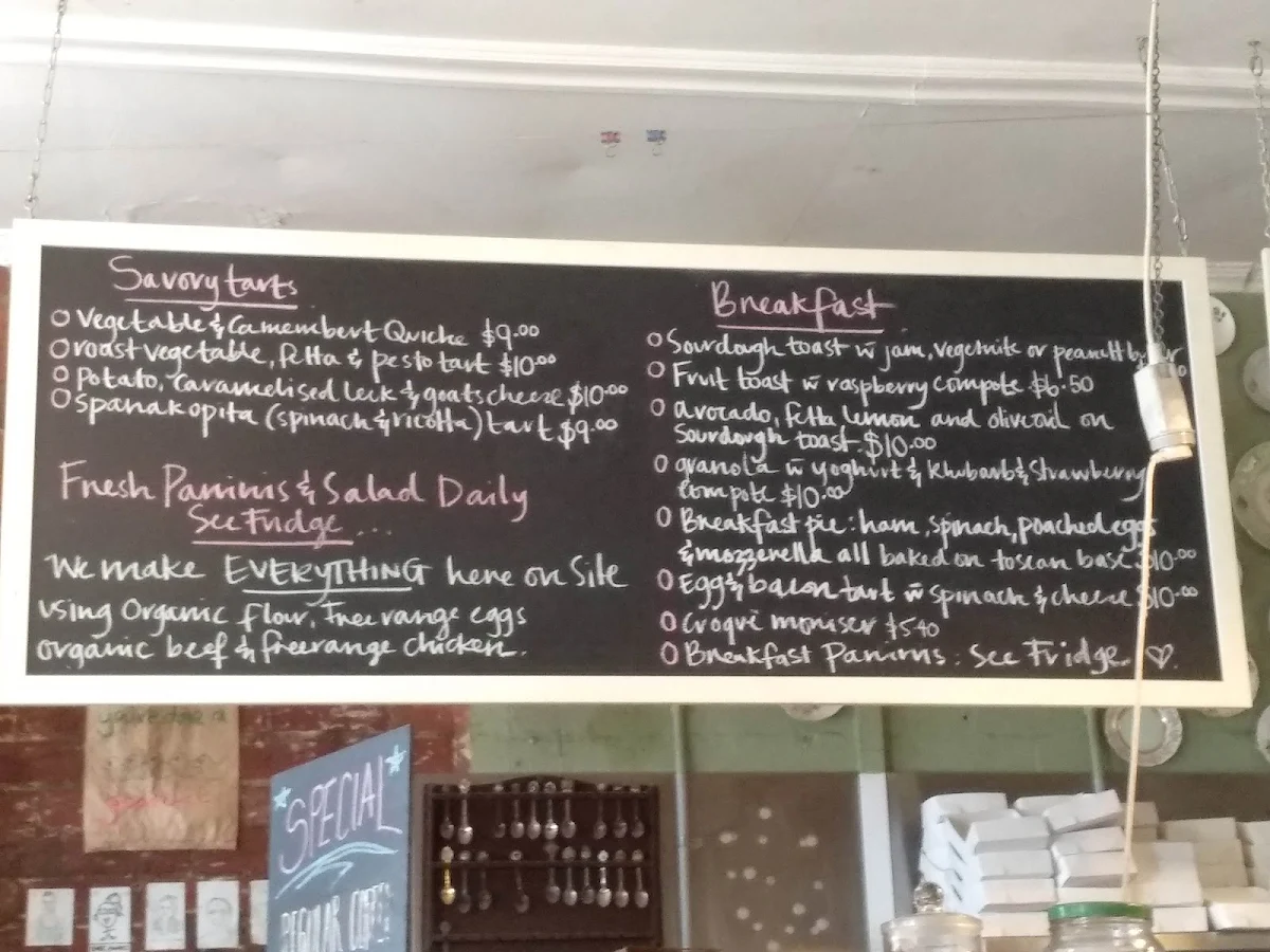 Menu, Sugardough
