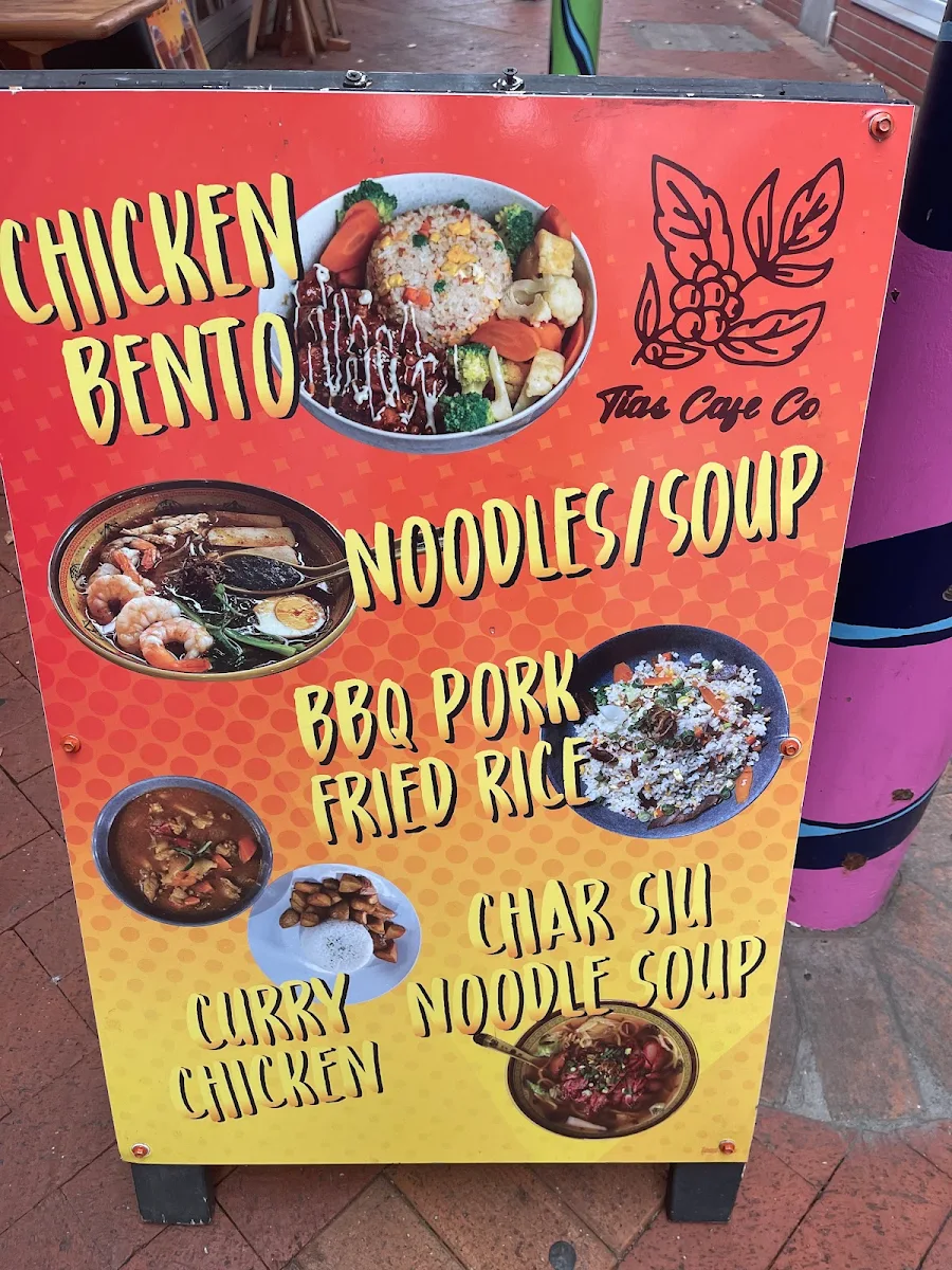 Menu, Tia's Cafe Co