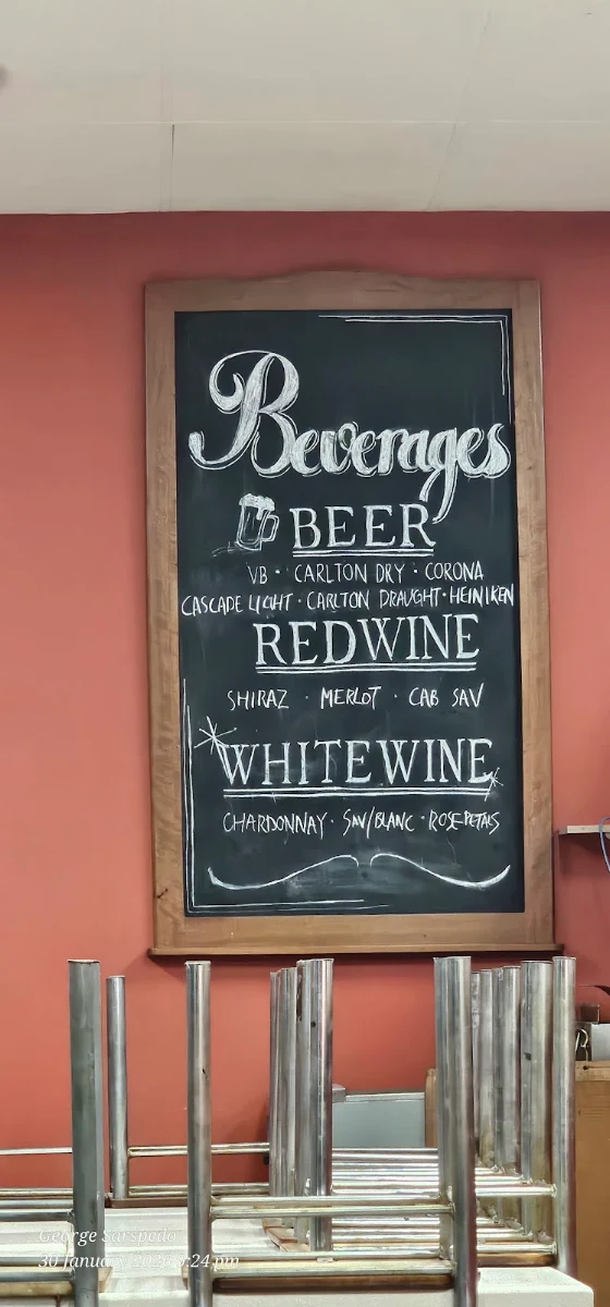 Menu, Tony's Pizza Restaurant