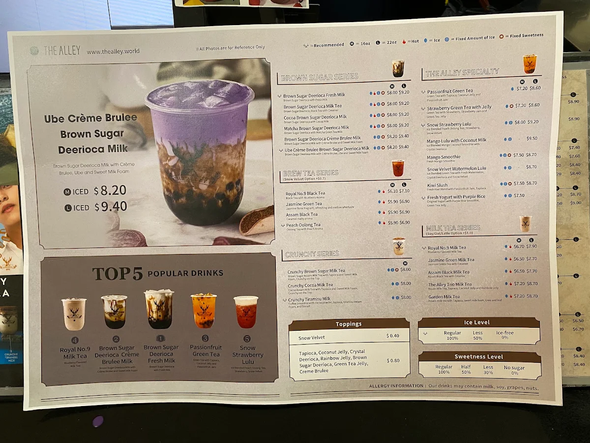 Menu, The Alley Lujiaoxiang Orange