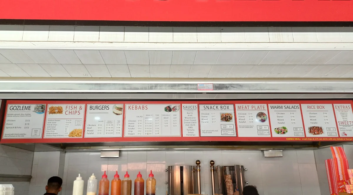 Menu, Campus Kebabs