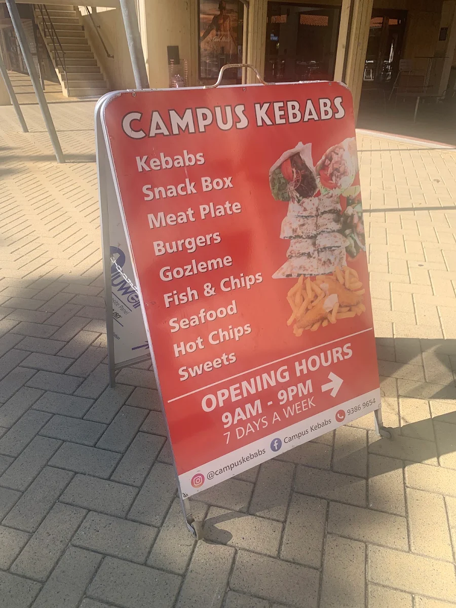 Menu, Campus Kebabs