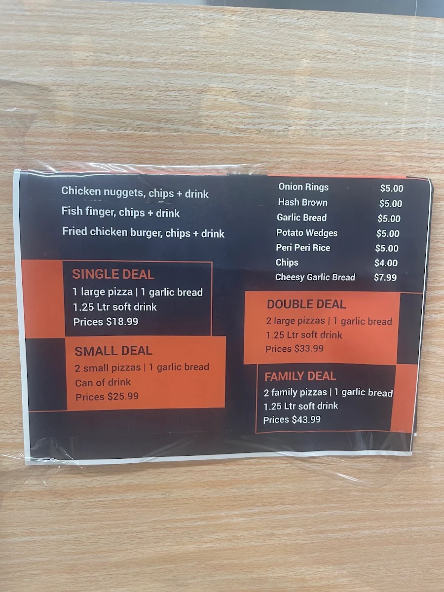 Menu, Mix Grill & Pizza