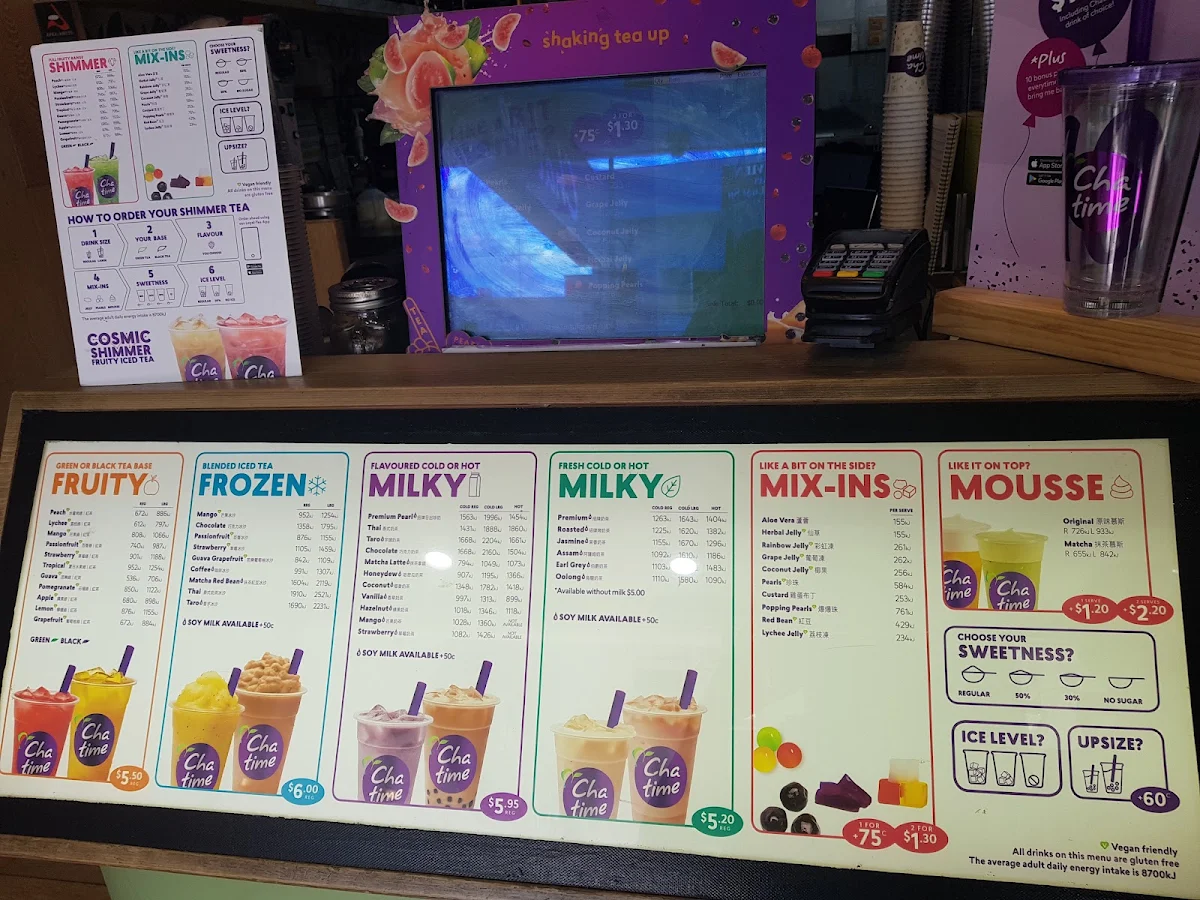 Menu, Chatime Cabramatta