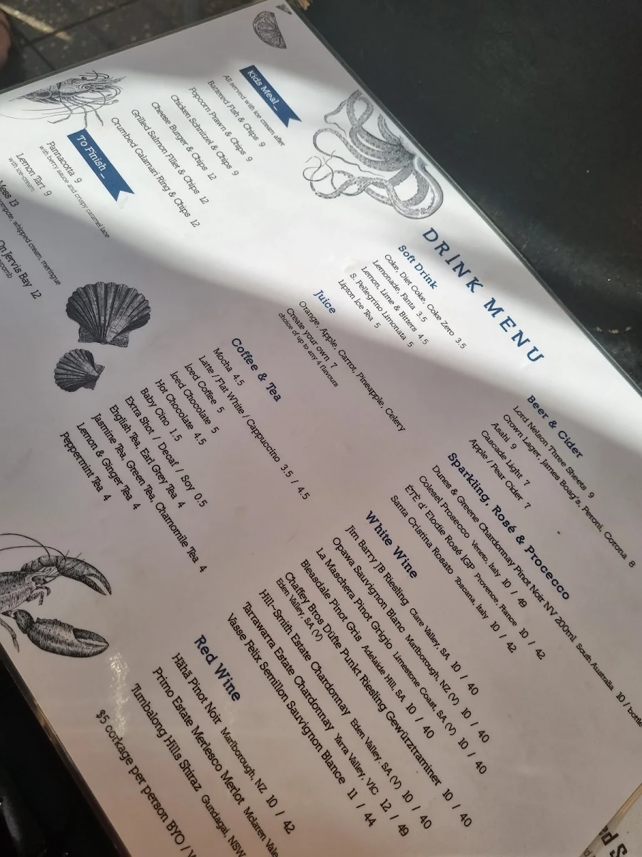 Menu, Fourth Fish Rozelle