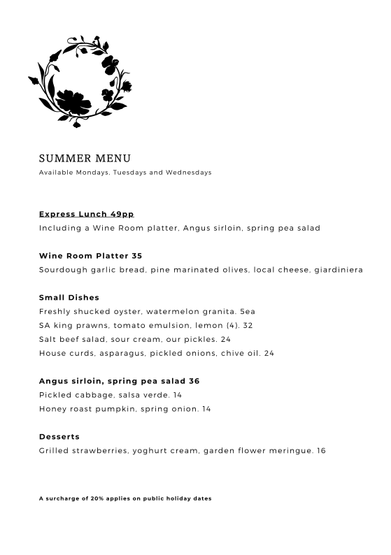 Menu, Ondeen