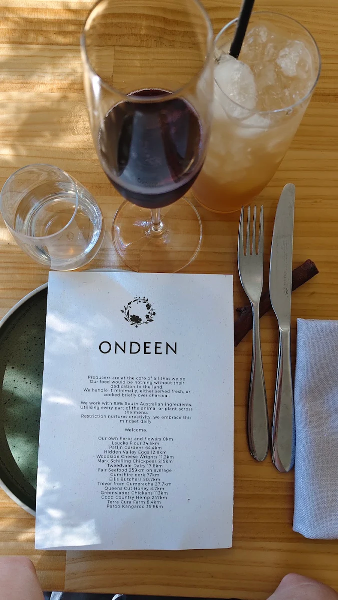 Menu, Ondeen