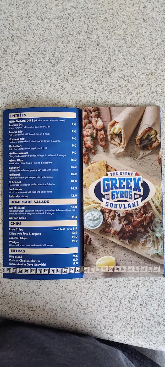 Menu, The Great Greek Gyros Souvlaki