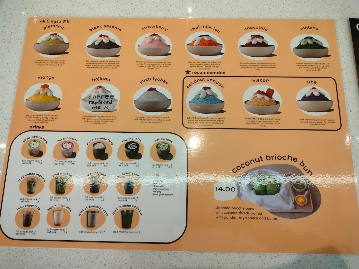 Menu, Bing Chillin Clayton