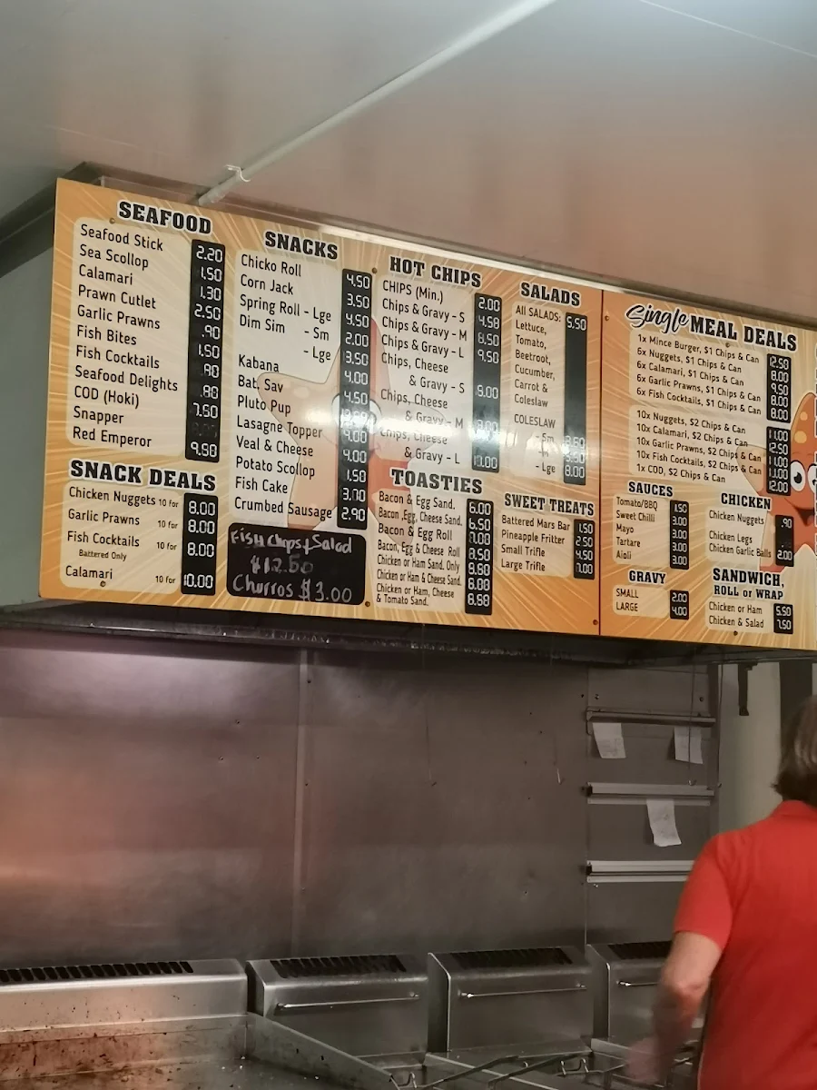 Menu, Star Fish & Chips