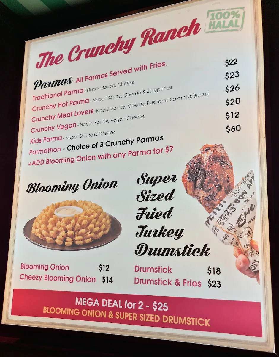 Menu, Grazeland Melbourne
