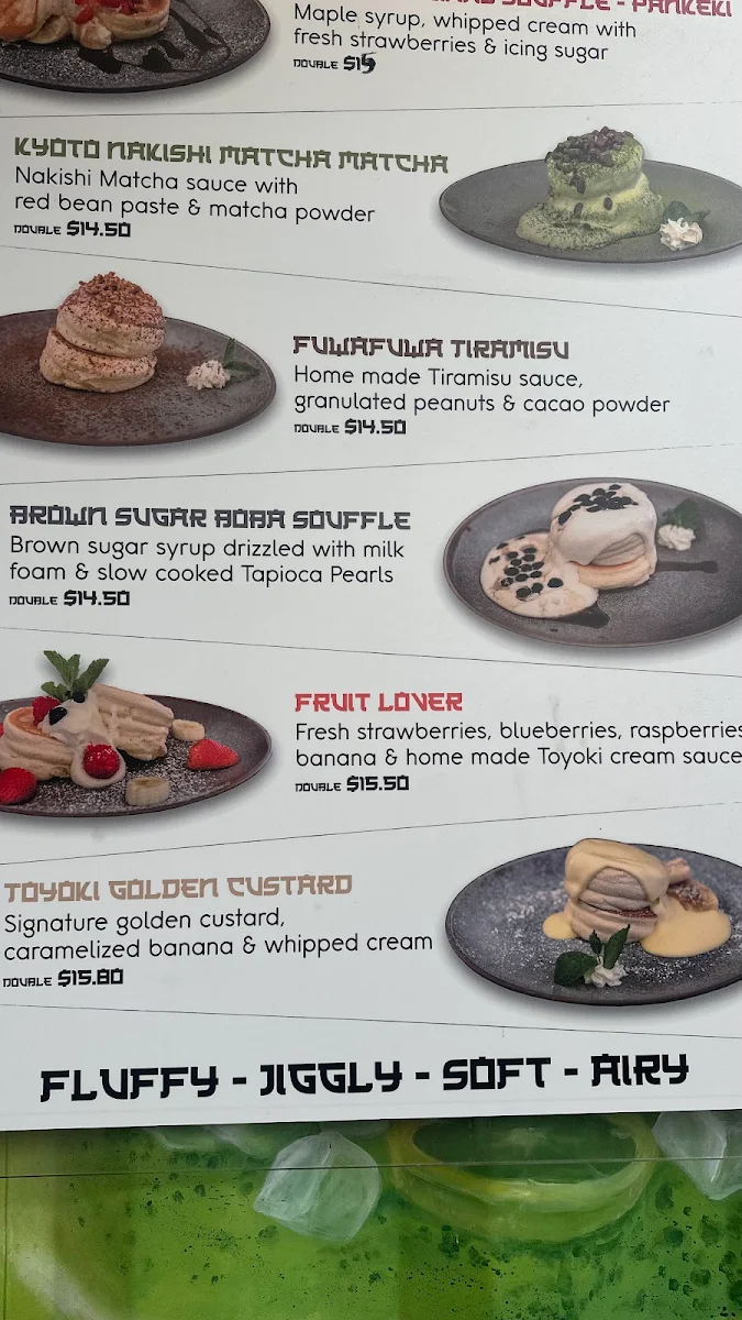 Menu, Grazeland Melbourne