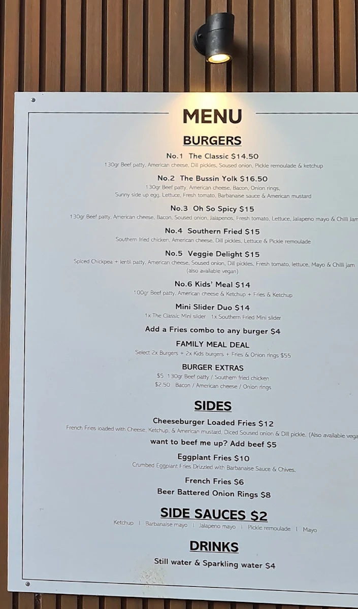 Menu, Grazeland Melbourne