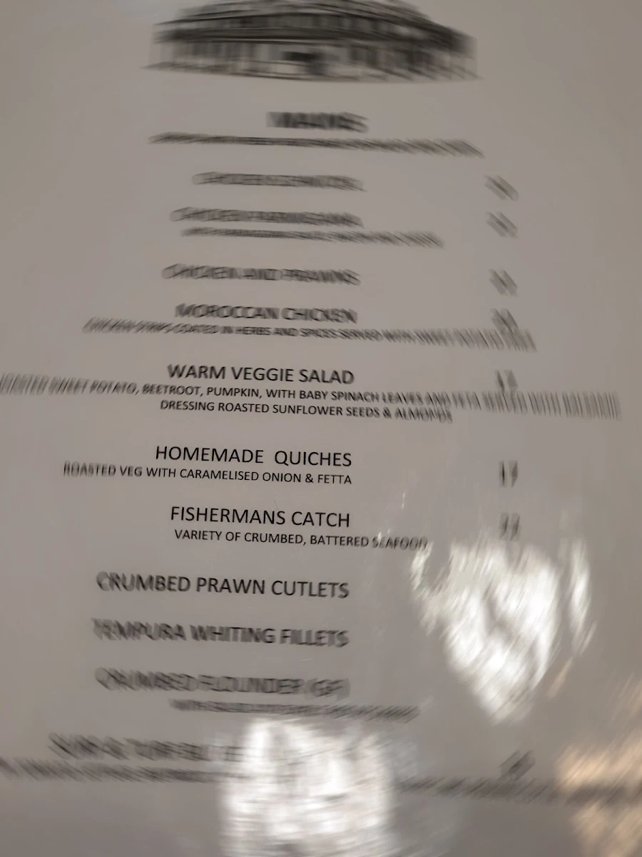 Menu, Central Hotel Stanthorpe