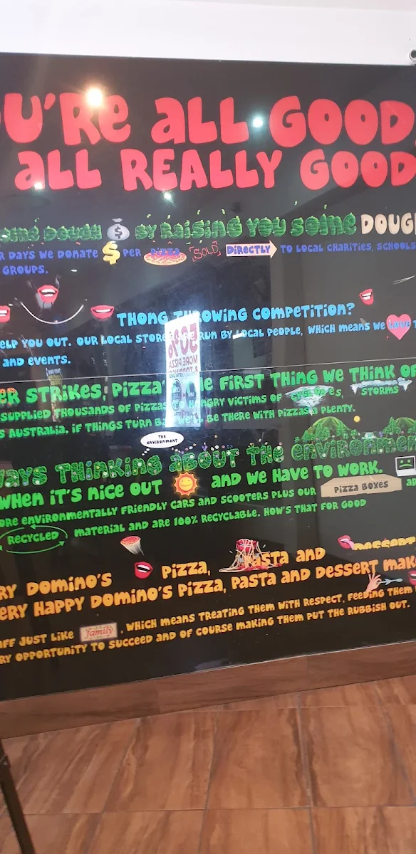 Menu, Domino's Pizza Wollongong City