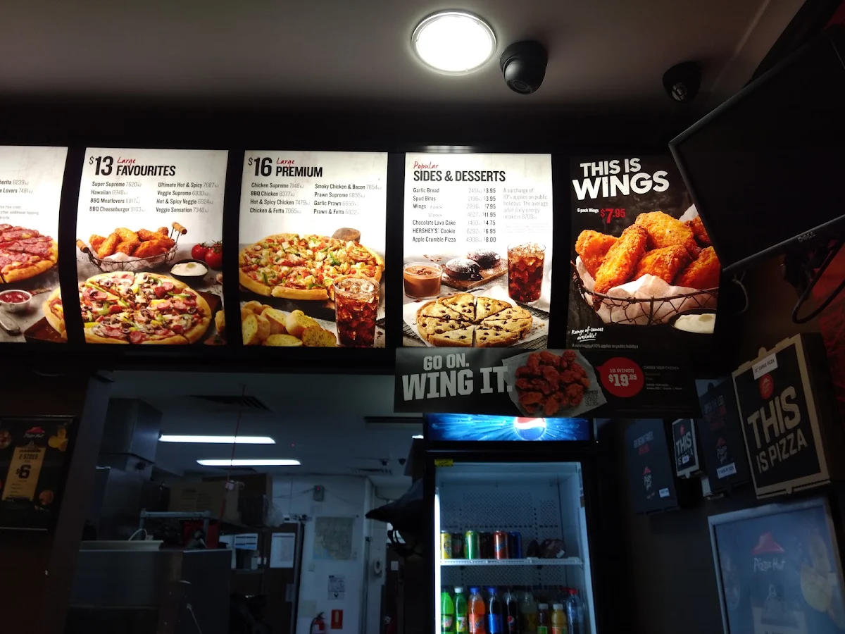 Menu, Pizza Hut Mascot