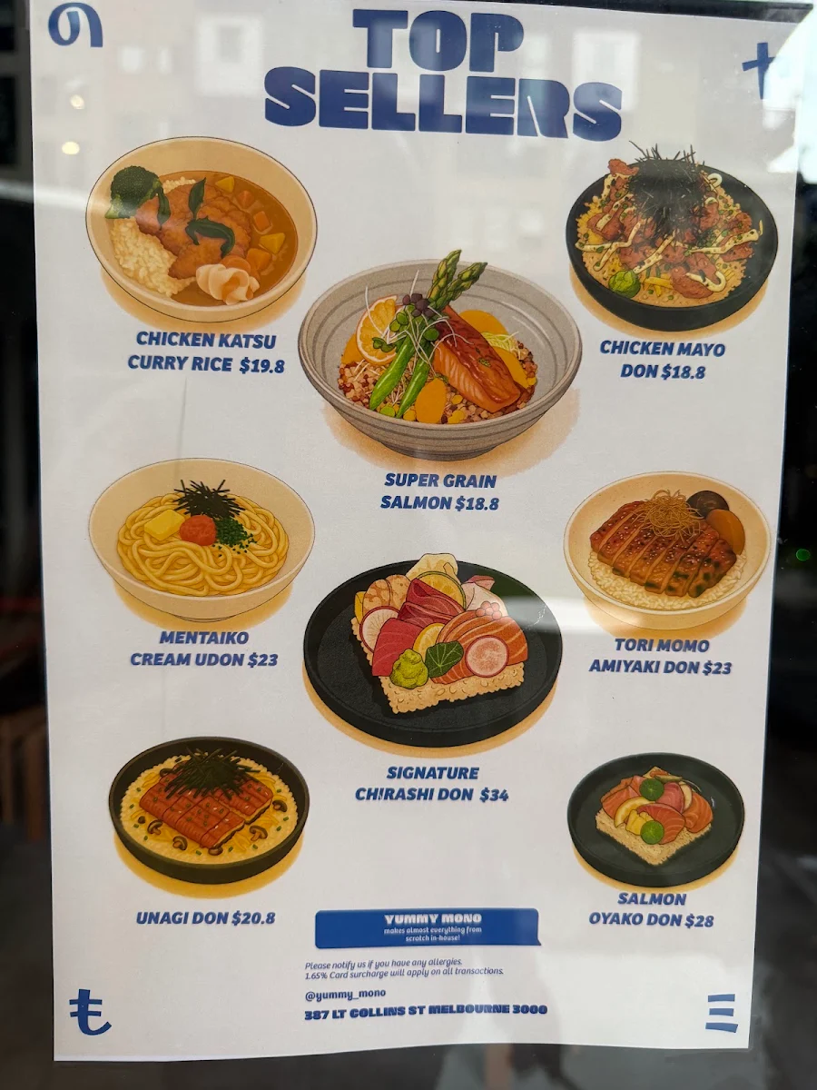 Menu, Yummy Mono