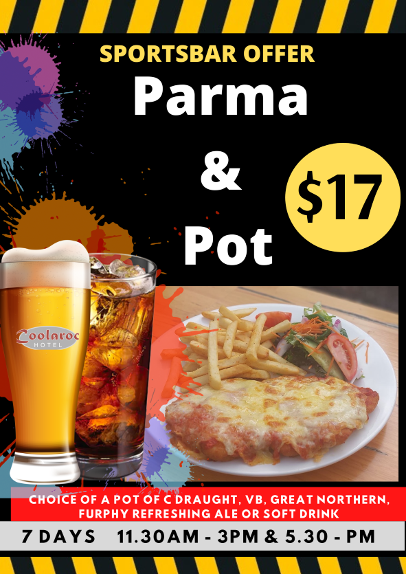 Menu, Coolaroo Hotel