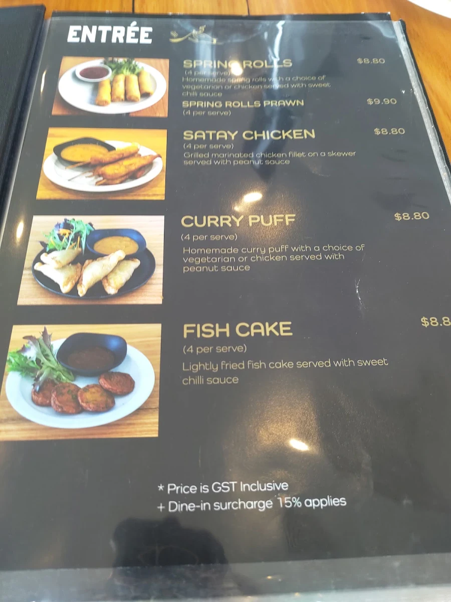 Menu, Inspire Thai
