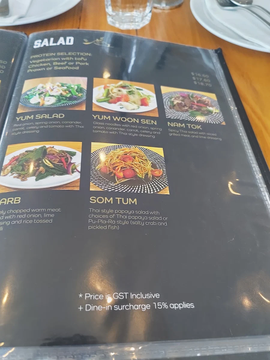 Menu, Inspire Thai