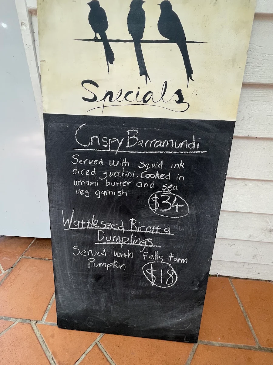 Menu, Fairhill Gardens Café Restaurant (formerly Catbird)