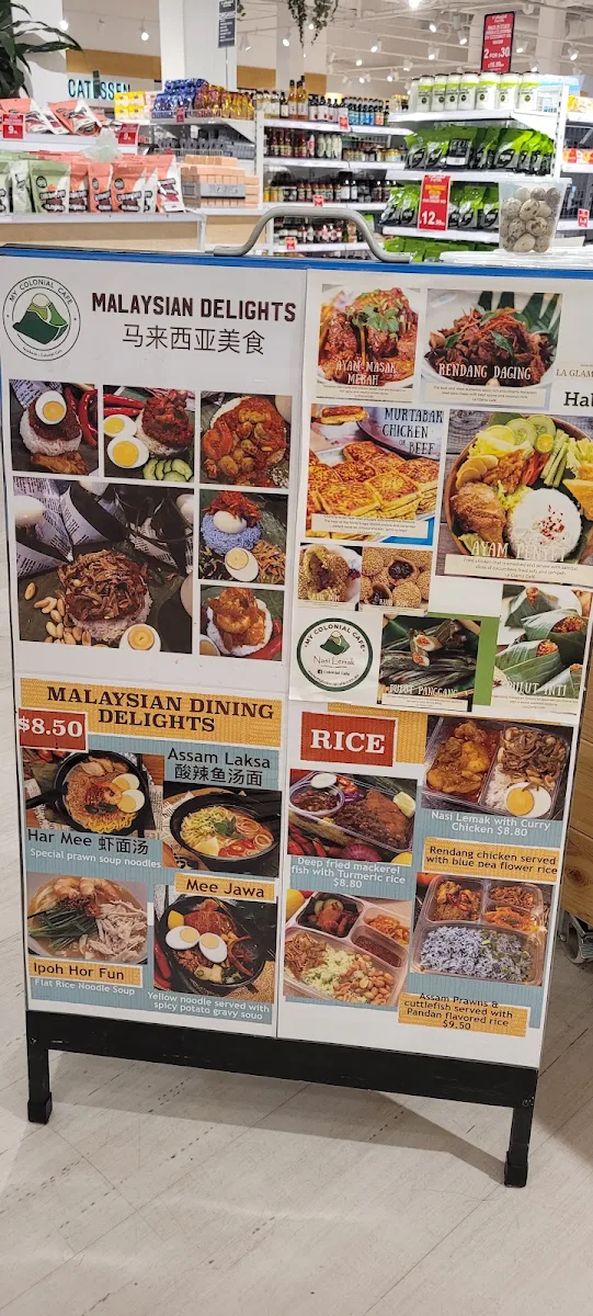 Menu, Colonial Coffee Cafe