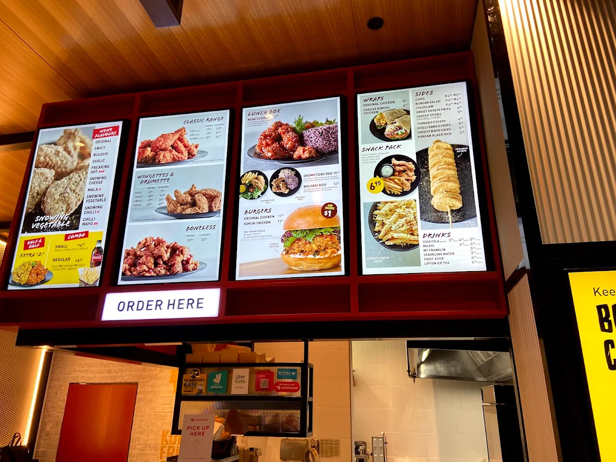 Menu, NeNe Chicken Emporium