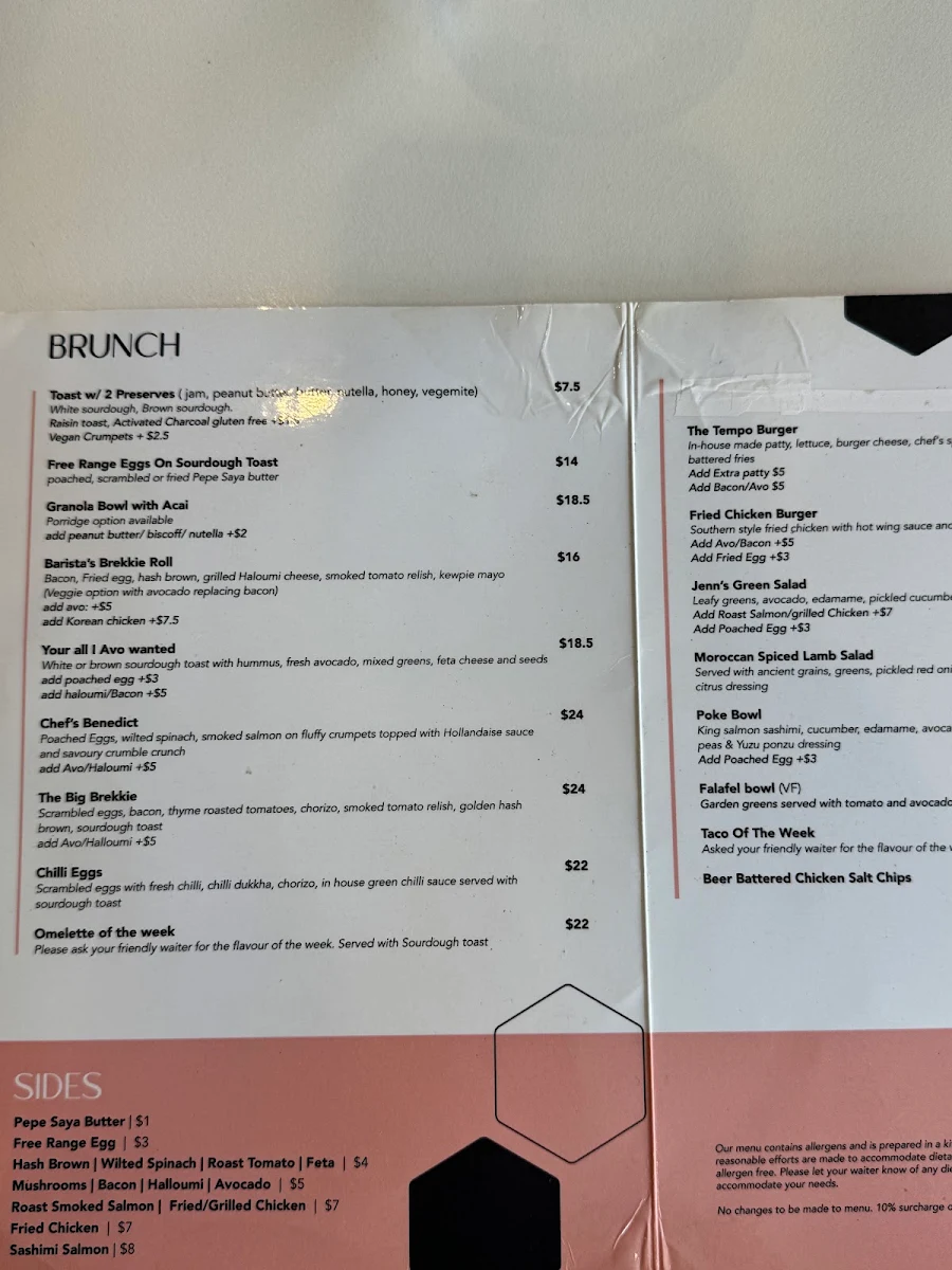 Menu, Jenn and the barista