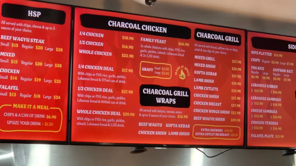Menu, The Flame House Charcoal Chicken & Grills