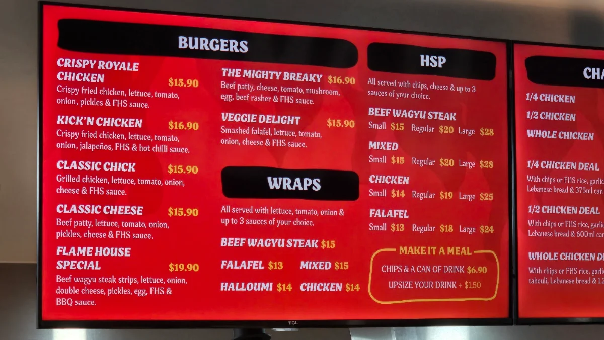 Menu, The Flame House Charcoal Chicken & Grills