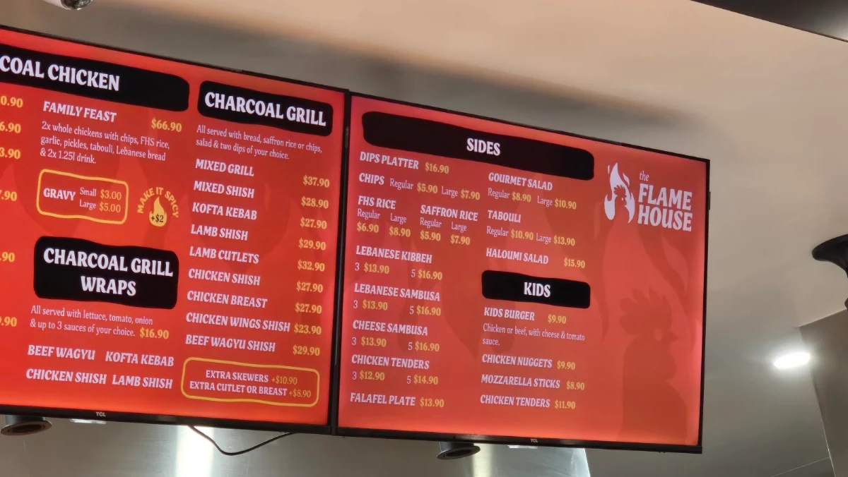 Menu, The Flame House Charcoal Chicken & Grills