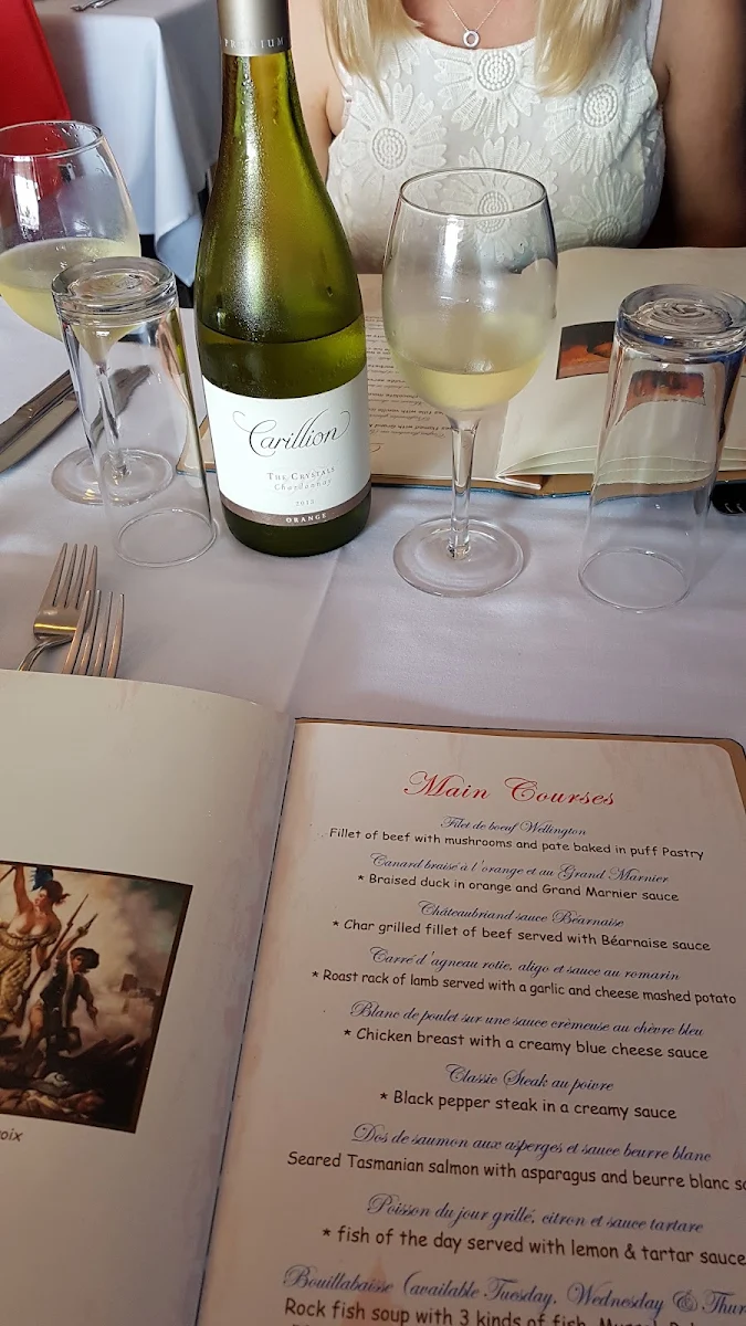 Menu, Chez Maurice Et Linda